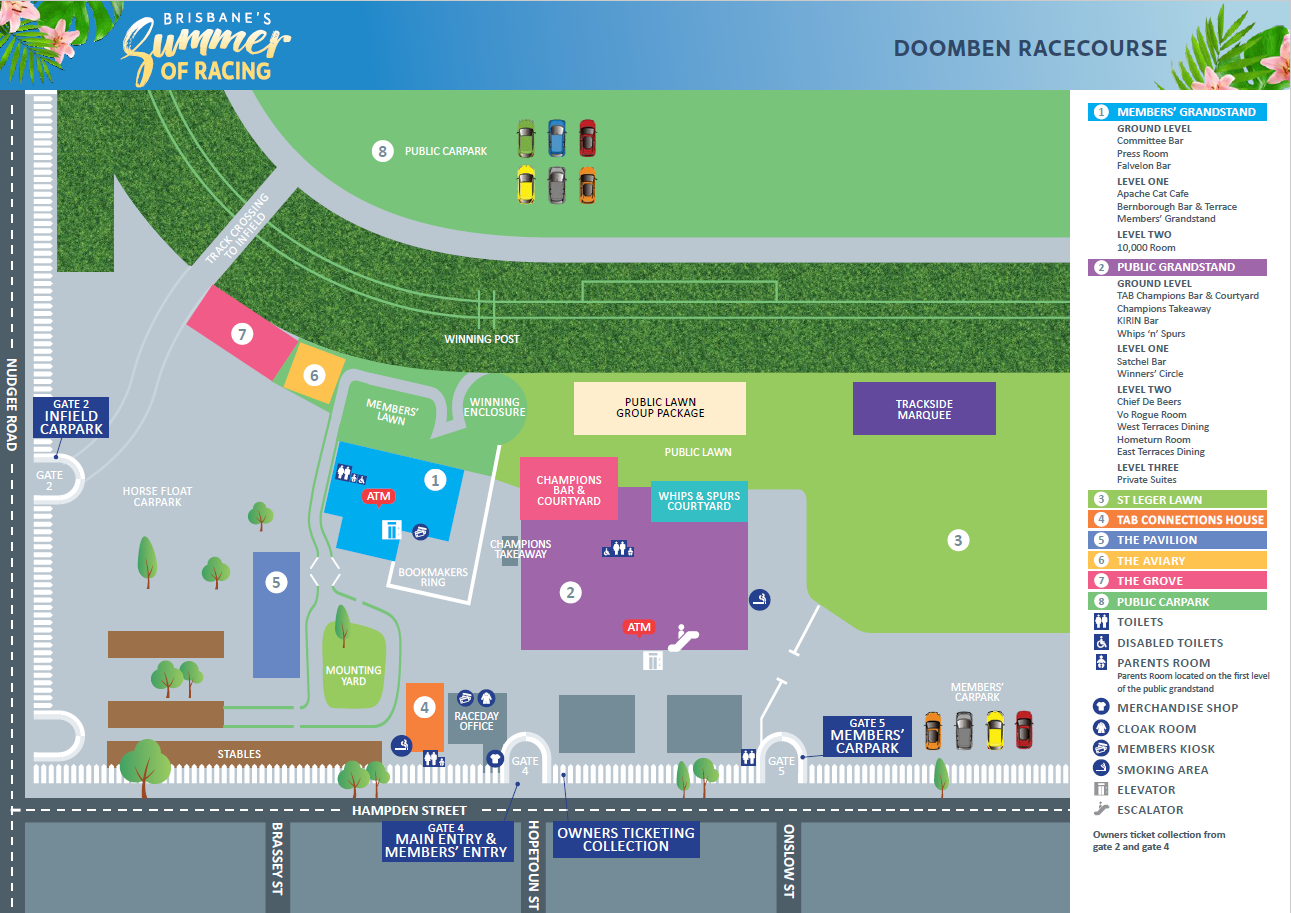 Summer Doomben Map | Brisbane Racing Club