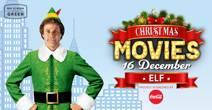 Elf Christmas Movie on the Big Screen on the Green