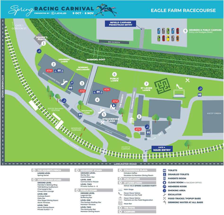 Spring Carnival Eagle Farm Event Map | Brisbane Racing Club