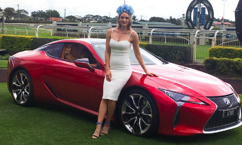 Kimberley Busteed (Spring Racing Carnival ambassador) & Lexus (Official Vehicle Partner) announced at Brisbane Racing Club