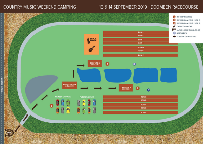 Country Music Camping Map | Brisbane Racing Club 