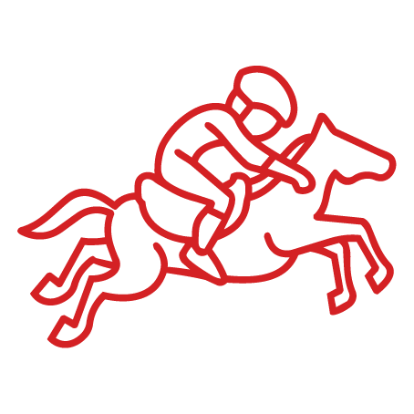 emoji of a jockey riding a horse 