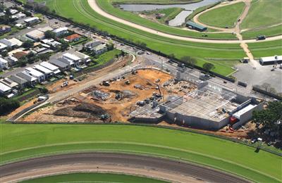 Construction of Racecourse Village in December 2017