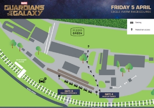 Click to View the Guardians Of The Galaxy Event Map at Big Screen On The Green | Brisbane Racing Club 