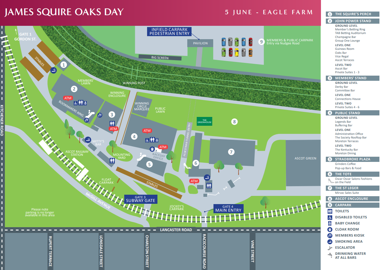 James Squire Oaks Day Event Map - Snip | Brisbane Racing Club