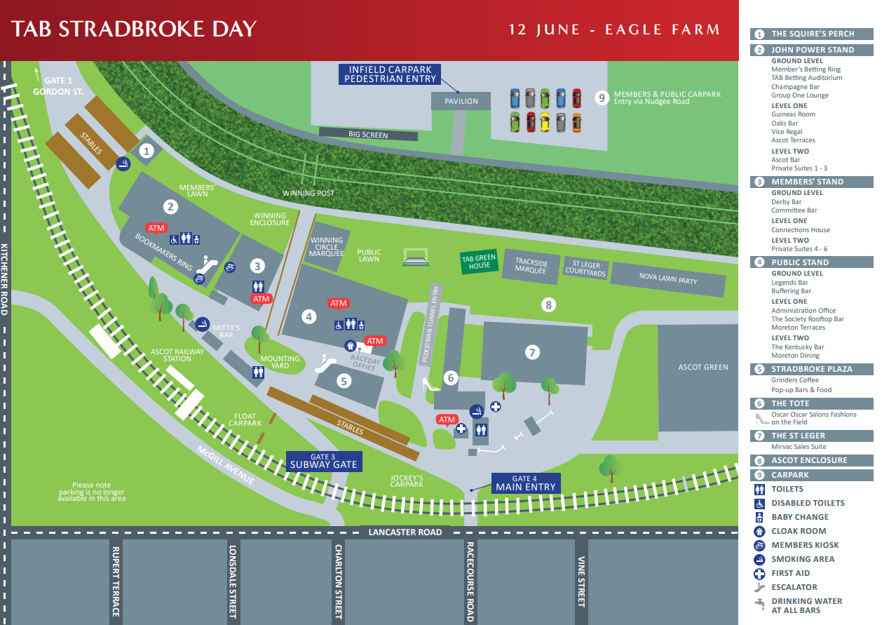 TAB Stradbroke Day Event Map - Snip | Brisbane Racing Club