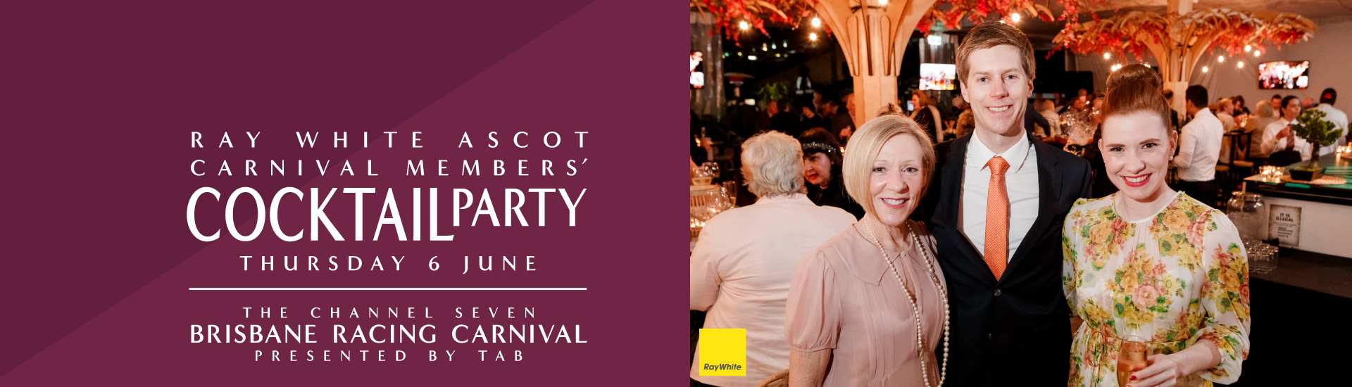 Channel Seven Brisbane Racing Carnival Members Cocktail Party Banner