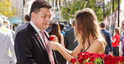 BRC Members receive a complimentary red rose buttonhole | Brisbane Racing Club