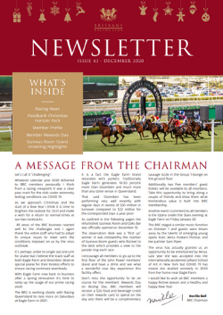December 2020 Newsletter | Brisbane Racing Club 